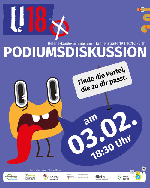 Podiumsdiskussion am 03.02.26 zur Kommunalwahl in der Stadt Fürth